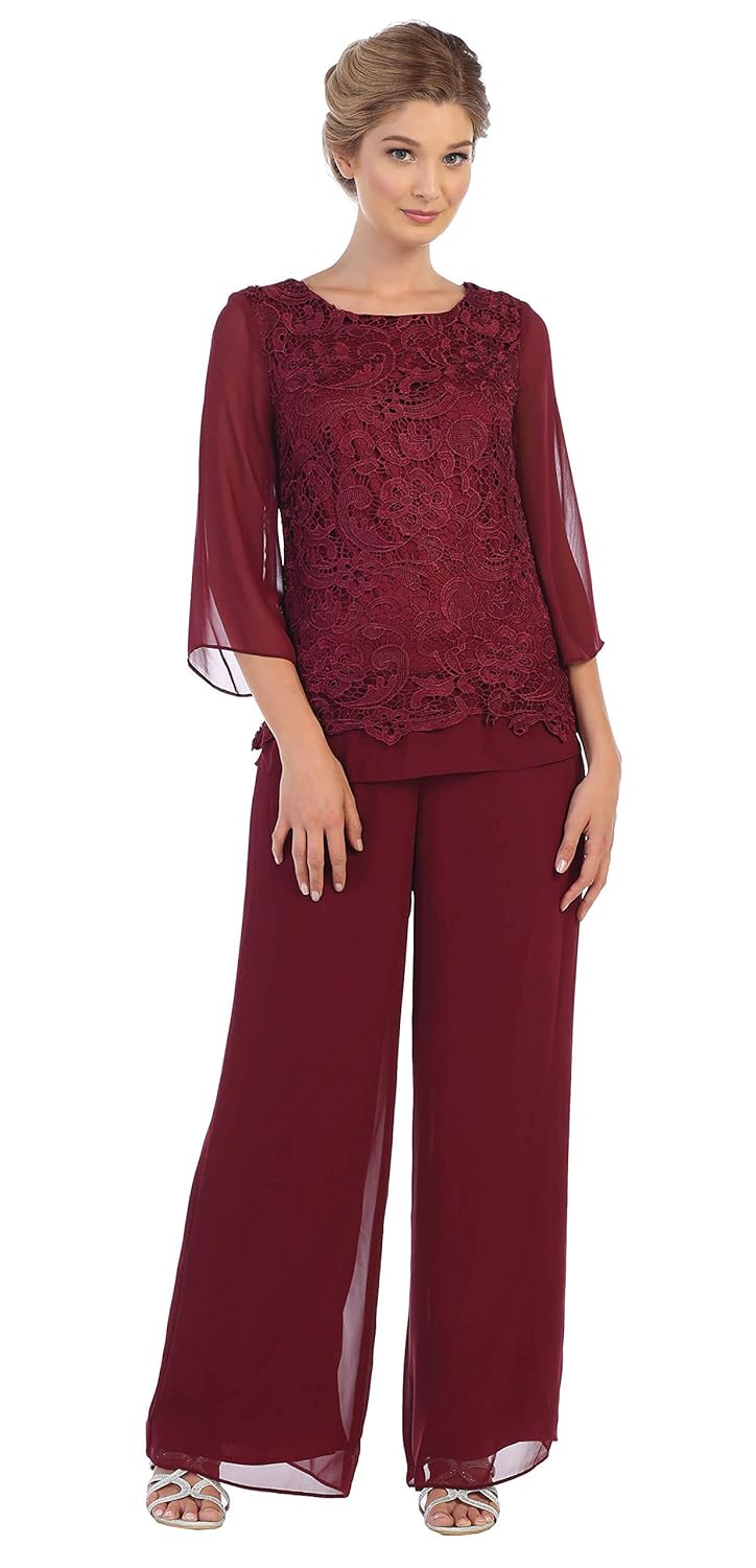 burgundy plus size pant suit