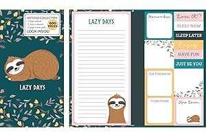 Book of Sticky Notes: Notepad Collection (Sloth Lazy Days)