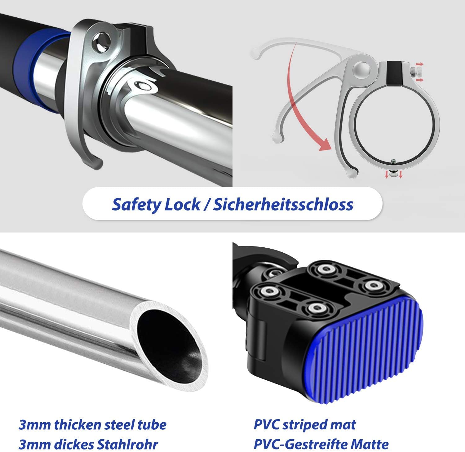 Umi. Essentials Door Pull Up and Chin Up Bar Upper Body Workout Bar