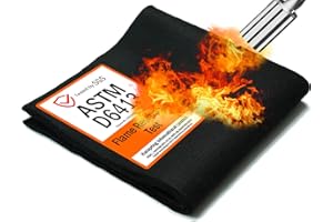 HAISPRING 2 Pack 11x14 Inch Welding Blanket – Fireproof and Heat Resistant Mat with 5mm Thick Carbon Felt, Flame Retardant Fabric Rated Up to 1800°F for Soldering, Grill, Fire Pit, Smoker, and Welding Use