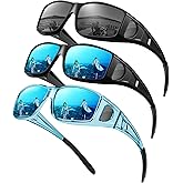 KALIYADI Sunglasses Fit-Over-Glasses Polarized Sunglasses-Men: Wrap Around Sun Glasses Womens with UV Protection for Driving