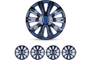 WOLFSTORM 4-Pack 16 Inches Wheel Rim Cover Hubcaps,Redesign Fashion Style Replacement Hubcaps,Car Truck SUV Hub Accessories, Blue&Black