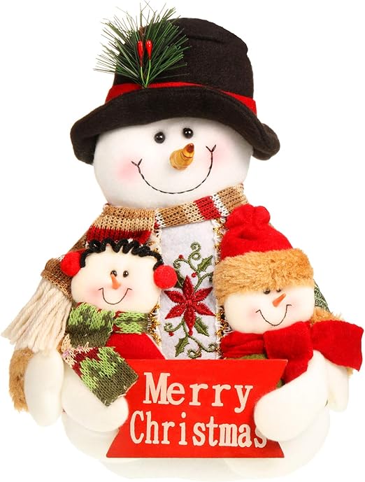 Amazon Com Sumind Christmas Sitting Snowman Ornament Table