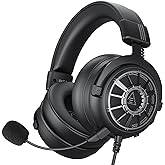 EKSA Gaming Headset with Microphone for PS5 PS4 PC Switch, Over-Ear Headphones with Detachable Noise Cancelling Mic, 50 mm Drivers,3D Stereo Surround Sound, Wired Gaming Headphones-Gift