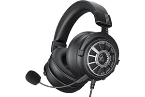 EKSA Gaming Headset with Microphone for PS5 PS4 PC Switch Xbox One, Over-Ear Headphones with Detachable Noise Cancelling Mic, 50 mm Drivers,3D Stereo Surround Sound, Wired Gaming Headphones-Gift