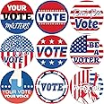 ceiba tree 500 Pcs Vote Stickers Roll White Red Blue Self Adhesive Labels Patriotic for Election Votes Campaigns Voting Supplies