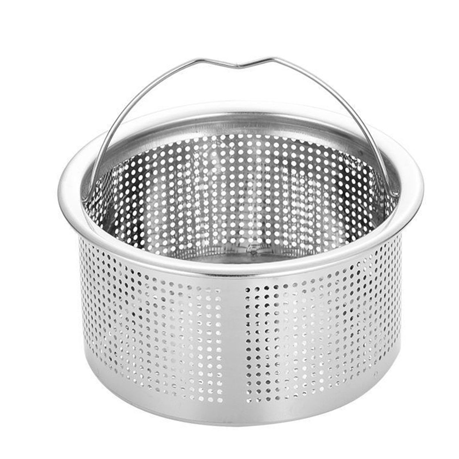 Photo 1 of 2 Pack Sink Strainer Basket, Stainless Steel Sink Drain with Handle Kitchen Drain Basket 3in Outer Diameter Kitchen Utensils for Restaurant Home