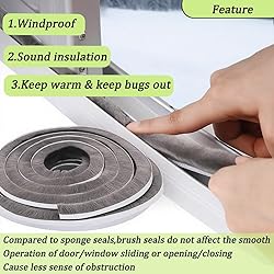ZOMPAGO Strong Adhesive Brush Weather Stripping for