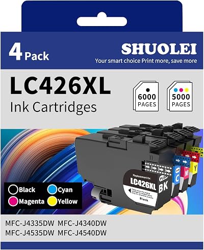 SHUOLEI LC426XL Ink Cartridges for Brother MFC-J4335DW MFC-J4340DW MFC-J4535DW