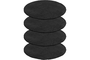 Hlimior 4 Pcs 15 Inches Diameter Circular No Splatter Pad Oil ，Circular Splash Pad Fits Most Oil Drains Anti Splash Oil Change Mat for Mechanics and Automotive Techs, Can be Cut to Size，Black
