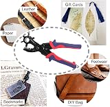 WORKPRO 6-in-1 Leather Belt Hole Puncher Revolving Punch Plier view 7