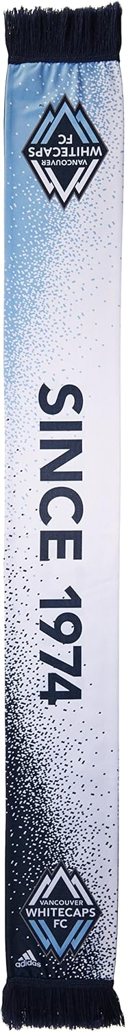 MLS Vancouver Whitecaps Adult MLS SP17 Fan Wear Sublimated Scarf with Fringe, Osfa, Blue : Clothing