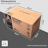 Aspect Large Moving Boxes 47 Litre 52x30x30cm with Carry Handles view 2