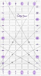 The Quilted Bear Quilting Rulers Transparent Acrylic Non Slip with 30 45 60
