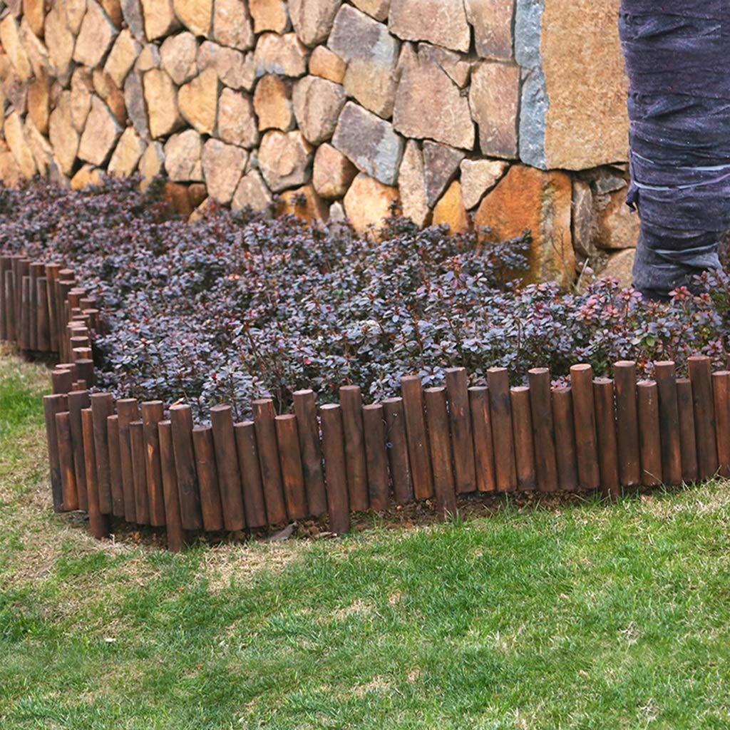 LXFYMX Vallas para Jardin Césped de Madera Efecto jardín Borde ...