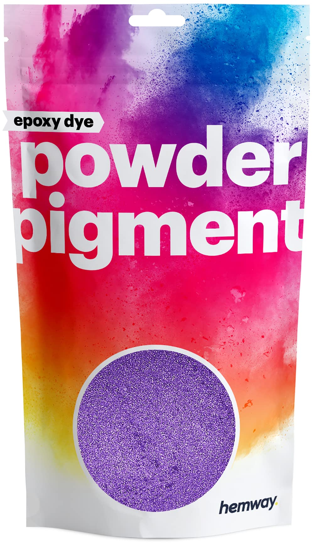 Hemway Epoxy Dye Powder Pigment Metallic Purple Violet Powder 50g | Mica Pigment for Resin, Epoxy, Polyurethane Paint, Jewellery & Resin Floors, Colour Enhancement