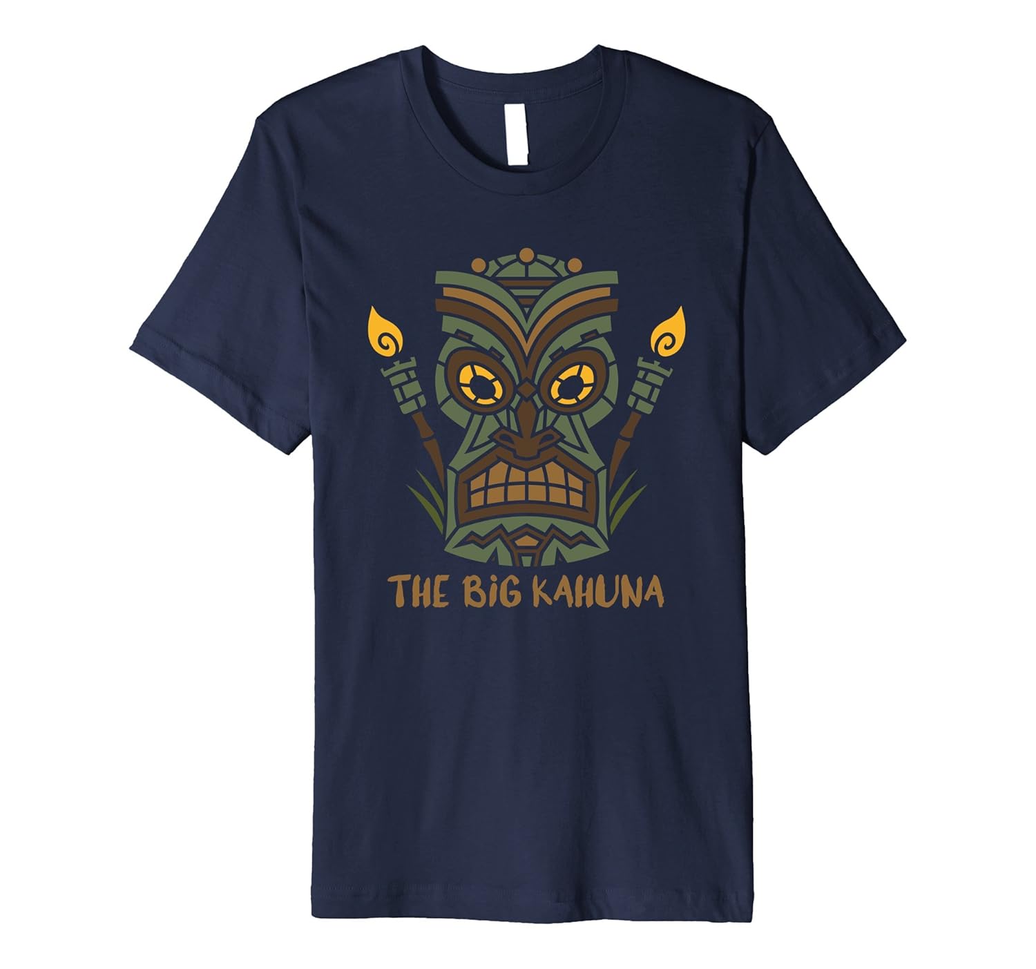 The Big Kahuna Funny Hawaiian Tiki T-Shirt for Dads, Bosses-ANZ
