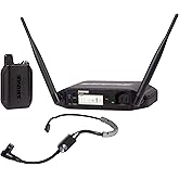 Shure GLXD14+/SM35 Dual Band Pro Digital Wireless Microphone System - 12-Hour Battery Life, 100 ft Range | SM35 Headset Mic, Single Channel Receiver (GLXD14+/SM35-Z3)