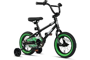 Glerc Kids Bike for Ages 1-8 Years Old, 12-16 Inch BMX Style Kids Bicycle with Training Wheels, Boys Bike for Children and Toddler, Multiple Colors
