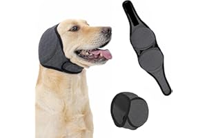 GENERIC 2026 New Dog Ear Muffs (Thickened) for Noise & Bath - Waterproof Protection with Elastic Calming Hoodie, Grooming & Anxiety Relief, Suitable for Various Occasions - Outdoor and Home (L)