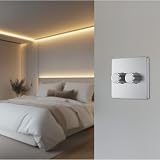 BG Electrical Intelligent Double Wall Dimmer Switch 2 Way Brushed Steel 200W view 6