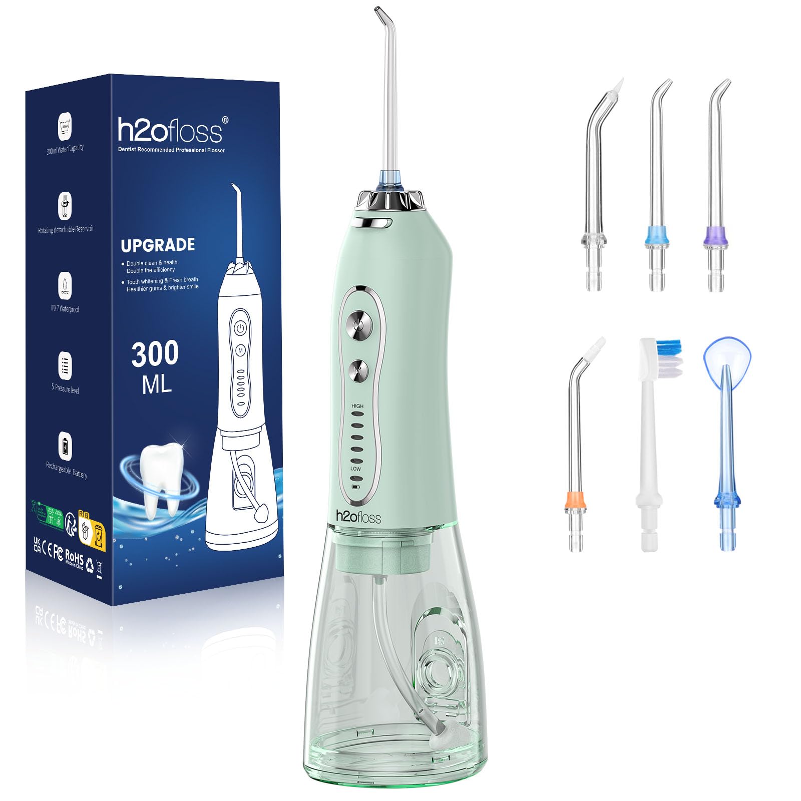 Flossing Machine H2ofloss Water Dental Flosser Teeth Pick: Portable Cordless Oral ...