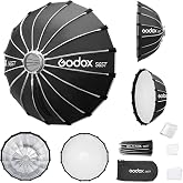 Godox S65T 25.6in Quick Release Umbrella Softbox with Bowens Mount | Compact Light Modifier with Quick Setup Design, Creates Soft Even Lighting for Portrait Photography,Video, Studio Application