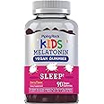 Piping Rock Kids Melatonin Gummies 1mg | 90 Count | Cherry Flavor Gummy Supplement | Vegan, Non-GMO, Gluten Free