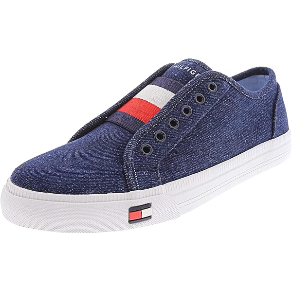 Amazon.com | Tommy Hilfiger Women's Amie Sneaker, Ivory/Dark