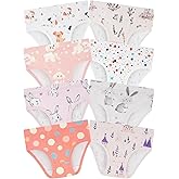 BliBliTaTa Girls' Underwear,Soft Cotton Tagless Panties for Toddlers' & Little Kids Comfort,Breathable Briefs,8-Pack
