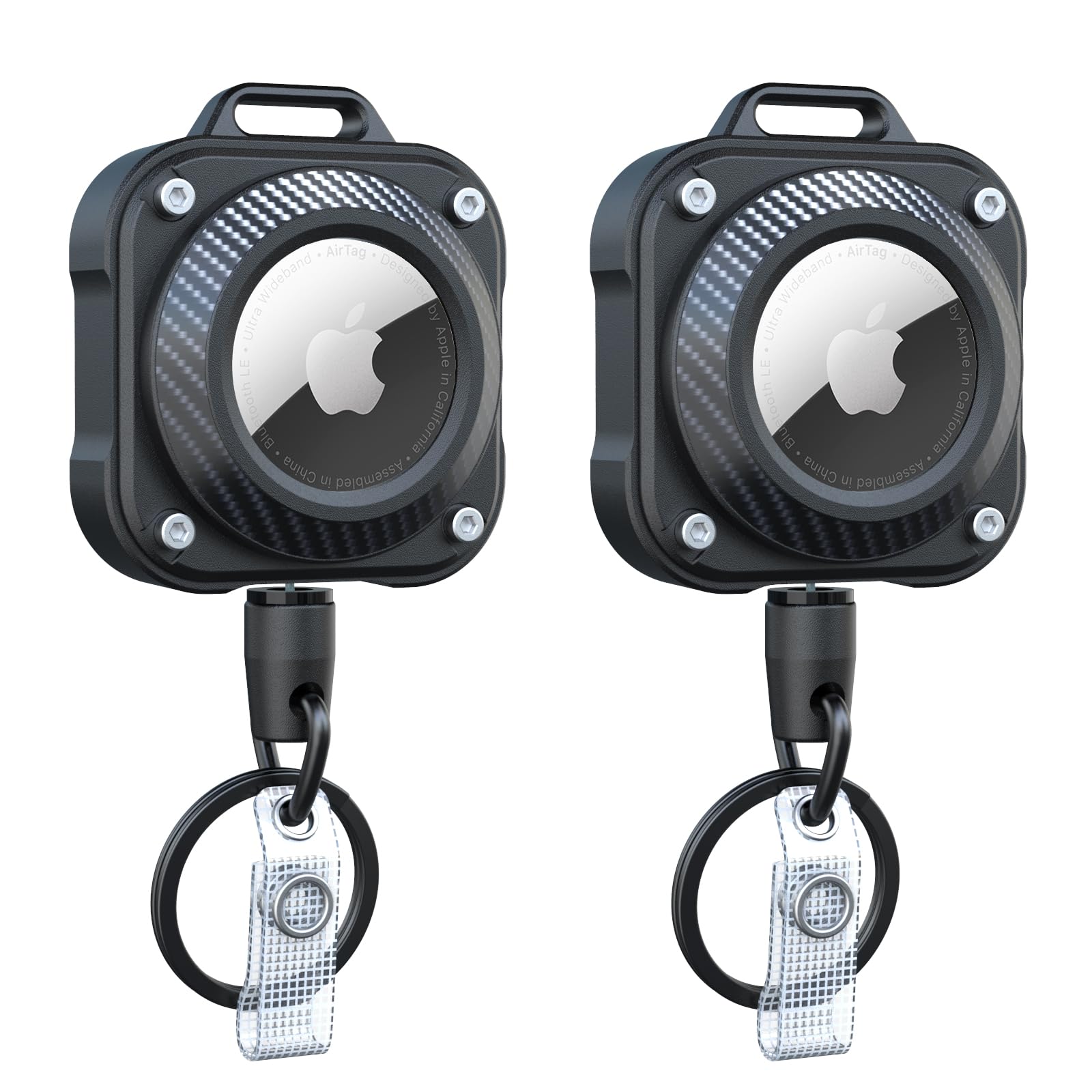 ContactGrove2(L)とアクセサリーセット 2 Pack Airtag Retractable Keychain with Belt Clip Airtag Holder