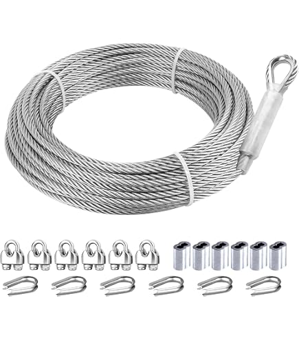 Câble Métallique 2 Mm - Multifonctionnel - 20 M - Câble En Acier - Revêtement Vinyle