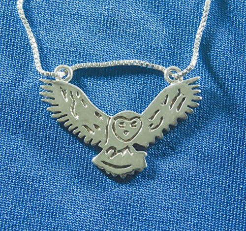 Silver sterling necklace jewlry 925 owl pendant Unisex jewllry new gift