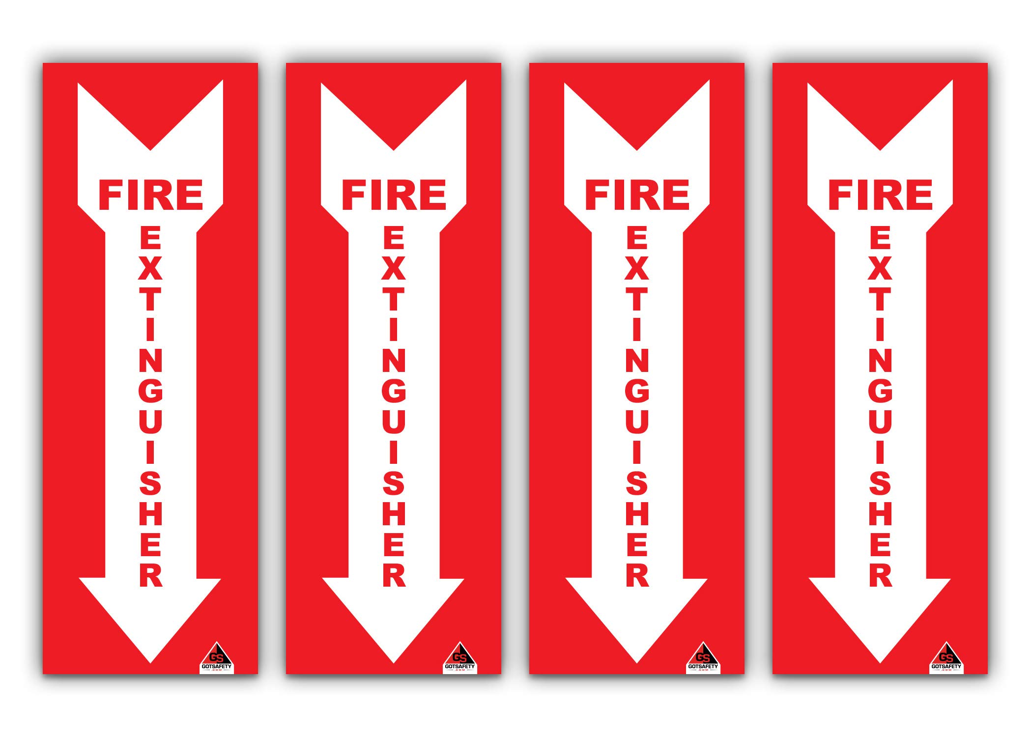 Buy Premium Fire Extinguisher Sign Arrow Stickers (4 Pack) Permanent