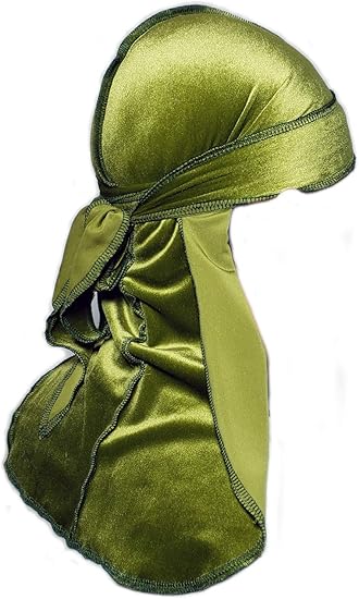 Fancycoco Deluxe Velvet Durag Suede Durags Men S 360 450 7 Waves Cap Headwrap Premium Quality With Lasting For Years Olive Amazon Co Uk Beauty