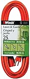 Woods Light Duty Extension Cord, 25Ft, 16 Gauge, 3