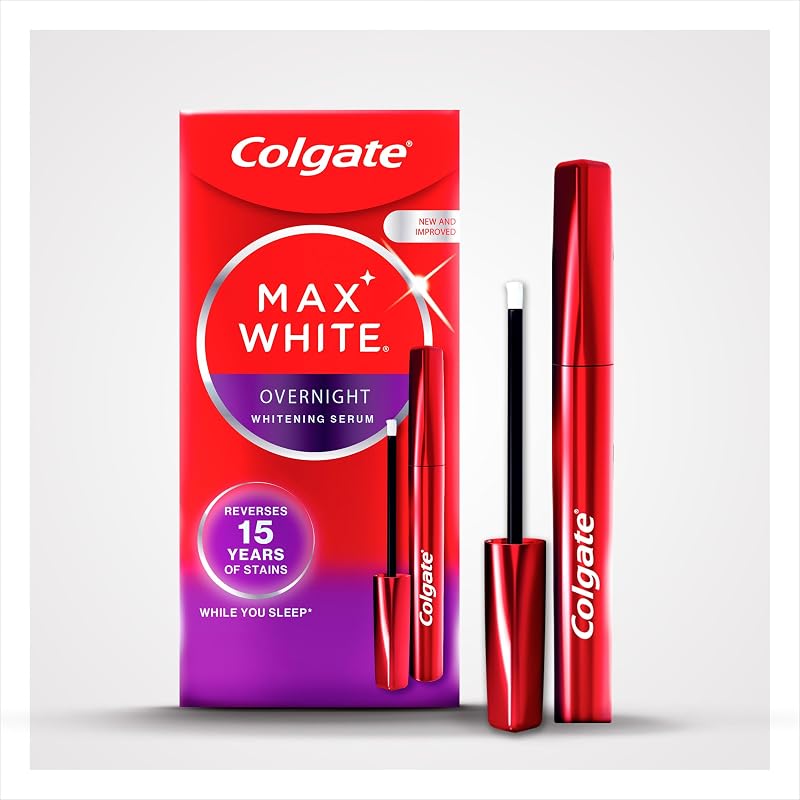 Max White Night Sérum Branqueador (2.5ml) | Branqueador de Dentes em Casa | Revele 3 tons de branco* enquanto dorme | Novo aplicador melhorado | Esmalte Seguro