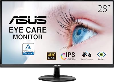 ASUS VP289Q 28 inch 4K UHD IPS HDR-10 FreeSync Eye Care Gaming Monitor VESA