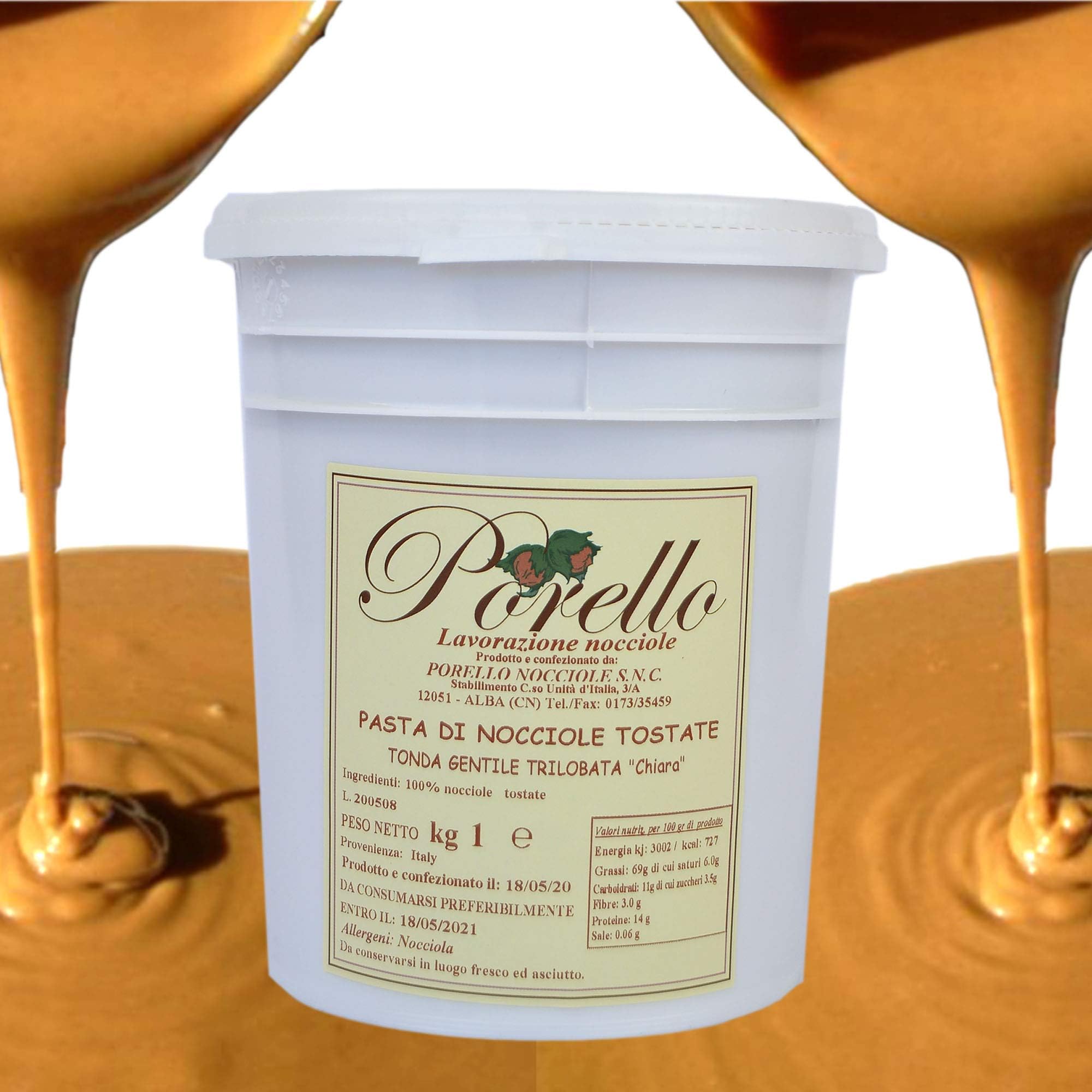 1 KG HAZELNUT PIEDMONT ITALIAN PASTE PURE 100% CLEAR BROWN HAZEL FOR ICE CREAM AND PASTRY