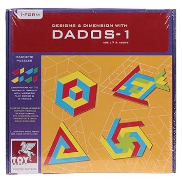 Toy Kraft Designs and Dimensions with Dados - 1, Multi Color