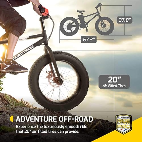 Swagtron Swagcycle EB-6 Bandit Trail Electric Bike with Removable