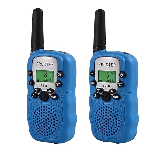 title=Proster 2PZ Walkie Talkie Lunga Gamma Due-Via Radio Funzione VOX- UHF 462MHz 22