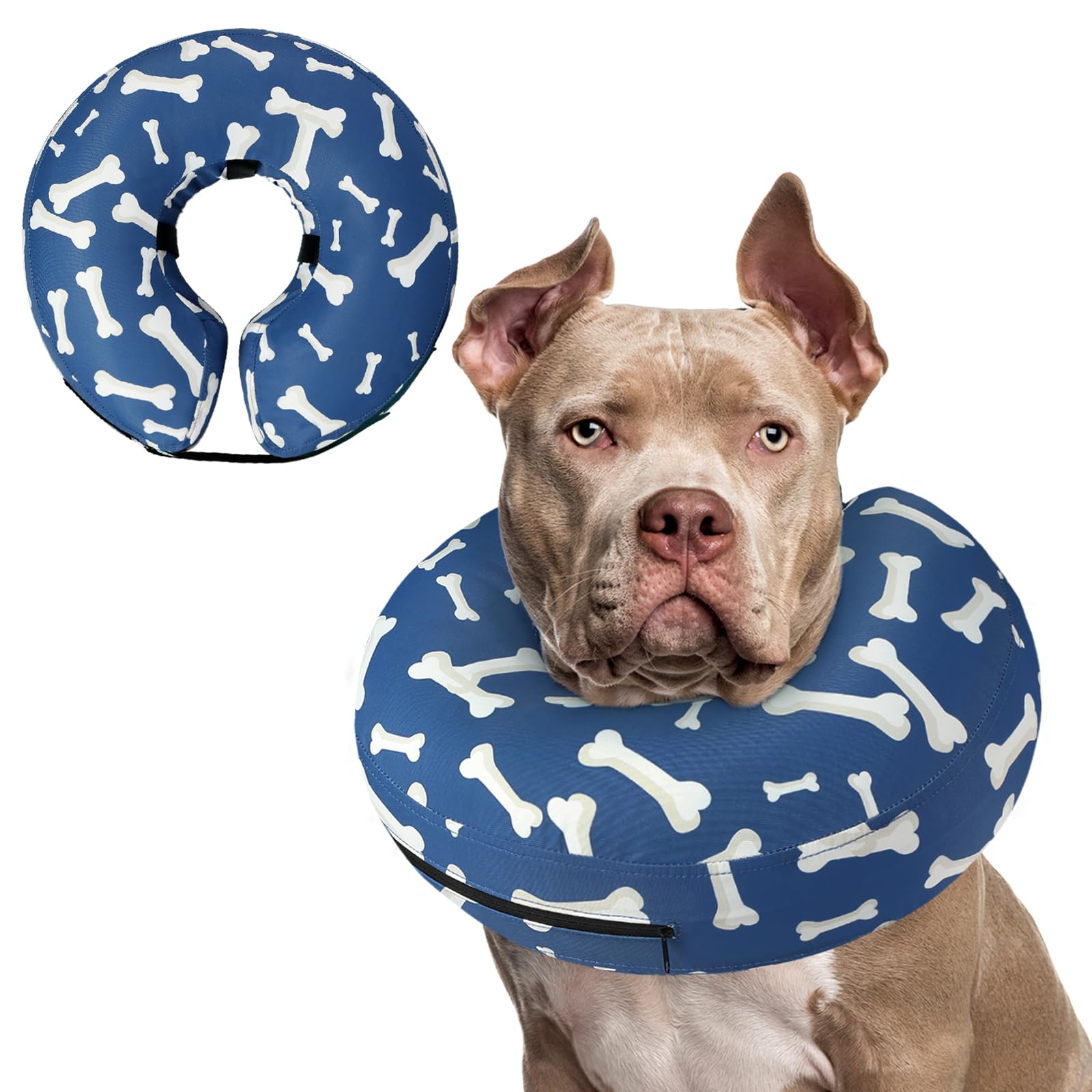 Photo 1 of Supet Inflatable Dog Cone Collar Alternative After Surgery, Dog Neck Donut Collar Recovery E Collar for Neuter, Soft Dog Cone for Small Medium Large Dogs