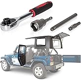 E-cowlboy Hard Top and Door Removal Torx Set Tool Kit for 2007-2024 Jeep Wrangler JK JKU JL JLU Sports Sahara Freedom Rubicon Unlimited Gladiator JT 2-Door & 4-Door Replace 68361574AB 82214166AB