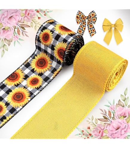 Amazon.com: Sunflower Canvas Wired Edge Ribbon, 2.5