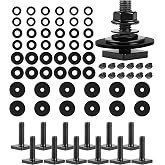 T Slot Bolts for Roof Rack Cross Bars, Platform, Cargo Basket, Stainless Square T Track Bolt Adapter to Secure Bike/Ski/Kayak Rack, Solar Panel, Awning, 4mm Thick