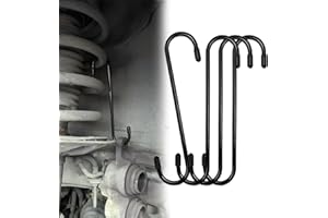 CHRYMUM 4PCS Brake Caliper Hangers, Brake Caliper Hooks with Rubber Tips, Universal Durable & Rust-Proof Caliper Hanger Automotive Tools for Mechanics for Brake Axle and Suspesion System Work