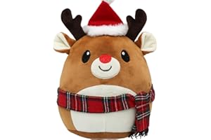 GYNAKJ Milu Deer Plush Toy Milu Deer Stuffed Animal Cute Christmas Milu Deer Plushies Pillow Soft Plushie Doll Gifts for Kid Decor, Christmas Milu Deer Plush(11 Inch)
