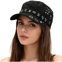 Oversize Cadet Hat Punk Rock Rivet Cotton Baseball Cap Y2K Edgy rxjylrjw Military Style Cadet Cap Hip Hop Punk Skull Rivet  main image 2