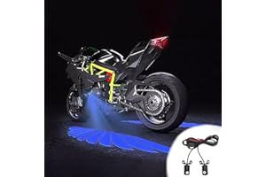 GINTBN Motorcycle Logo LED Light, Universal Motorcycle Projector Lights for Angel Wing Logo, Waterproof Motorcycle Shadow Light Accessories for Motor Scooter Electric Vehicle Moto Lovers Gift